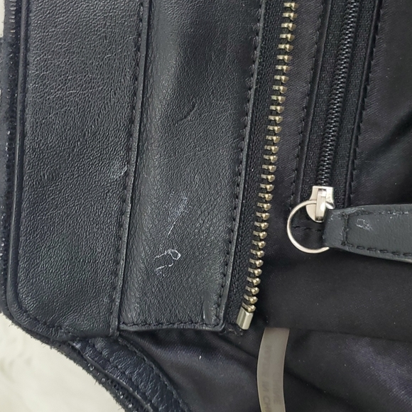 Coach Taylor Leather Tote Black Purse Bag F 25941 zip top - Picture 13 of 13